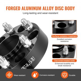 Espaciadores de Rueda, Adaptadores de Rueda de 1.5" 6"x5", Espaciador Forjado de 6 Pernos, Espaciadores Hubcentric de 78.1 mm con Pernos M14 x1.5, Compatible con Chevrolet, GMC y Cadillac de 1995 ...