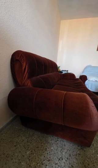 Sofá 3 plazas + sillón individual terciopelo