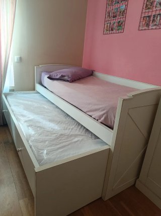 Compacto de cama nido, 2 camas + cajones