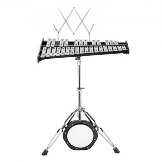 Kit di Campane Glockenspiel da 30 Note, Set di Strumenti a Percussione Professionale con Bacchette, Bacchette, Supporto Musicale, Tappetino di Pratica da 203 mm/8", Supporto Regolabile e Altro