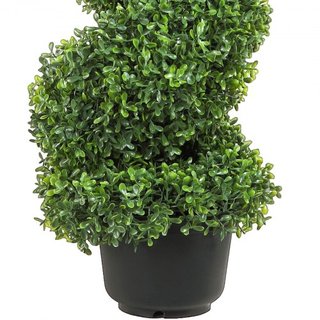 Árboles Topiarios Artificiales de Buxo, 3 pies de altura (2 piezas) Planta Topiaria Falsa para Exterior, Planta Falsa Verde Todo el Año con Hojas Reemplazables para Decoración Interior/Exterior/Jardín