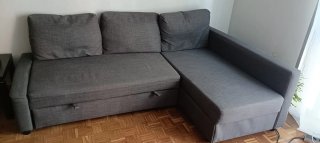 Sofá cama gris Ikea