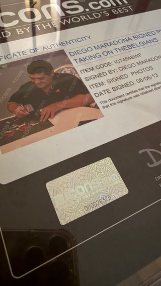 Fotografía Firmada Diego Maradona