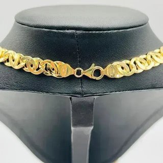 Cadena Medusa Greca Bicolor 18K 9mm