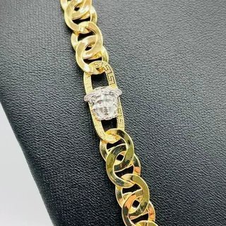 Cadena Medusa Greca Bicolor 18K 9mm