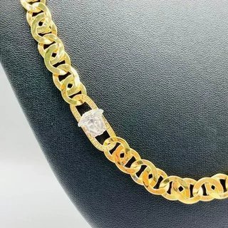 Cadena Medusa Greca Bicolor 18K 9mm