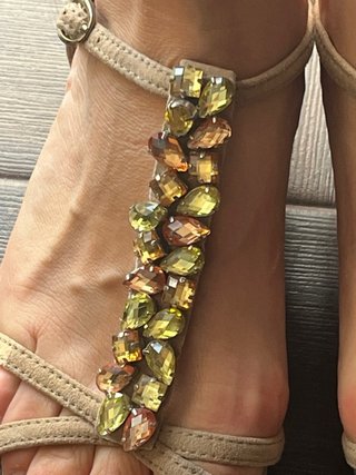 Sandalias Cuña Pedrería