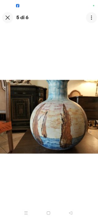 Grande Base Lampada Ceramica Vintage Mid-Century