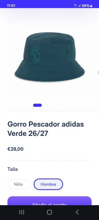 Gorra Real Madrid Negra, sin estrenar.
