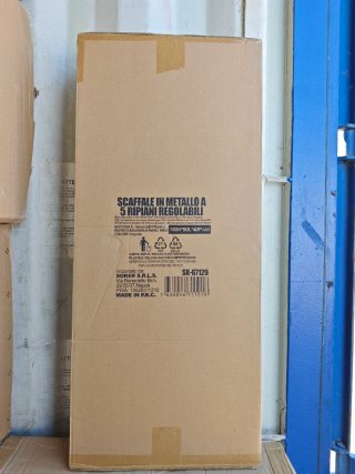 Scaffale metallo e legno 5 ripiani