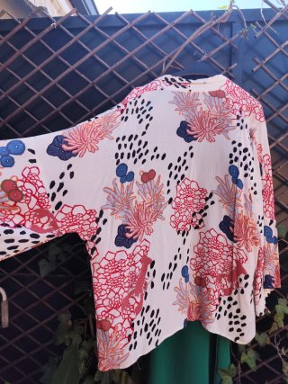 Chaqueta kimono estampado floral