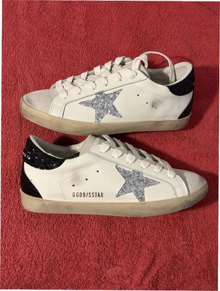 Golden Goose Superstar Talla 38 Blanco Plata