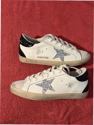 Golden Goose Superstar Talla 38 Blanco Plata