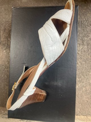 Sandalias piel Paco Herrero Talla 40  Blanco nácar