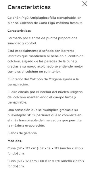Cuna blanca de madera