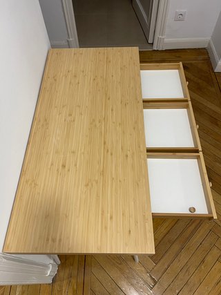 Escritorio LILLÅSEN bambú/metal Ikea