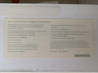 Apple iMac 21.5 Core i5 8GB Ram