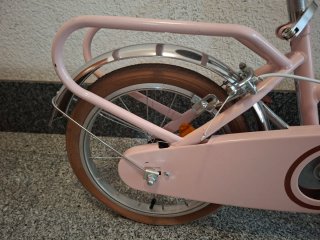 Bici niña 16 retro rosa con cesta