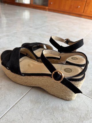 Sandalias esparto negras T39