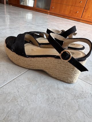 Sandalias esparto negras T39