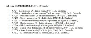 Lote 10 novelas Oeste // M. L. Estefanía