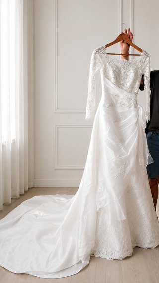Vestido de novia blanco pronovias