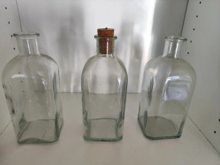 3 Frascos de Cristal con Corcho