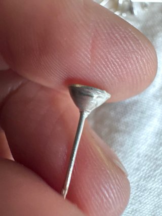 Perni per orecchini 100 pezzi color argento
