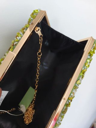 Bolso de mano Clutch fiesta verde