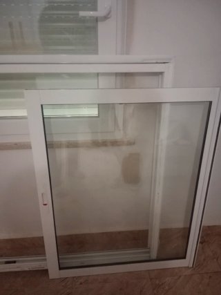 Ventana corredera aluminio blanca
