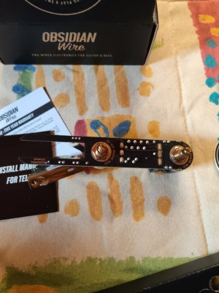 Electrónica Obsidian para guitarra tipo Telecaster