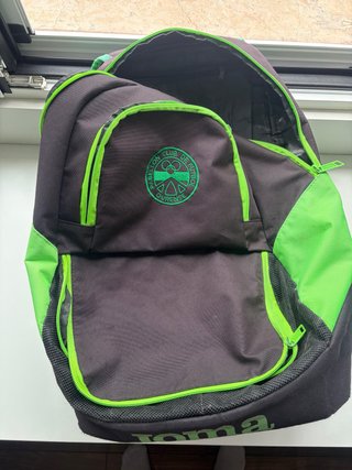 Mochila Pabellón Ourense CF Joma Negra y Verde