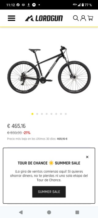 Bicicleta Eléctrica Cannondale XL Motor 350
