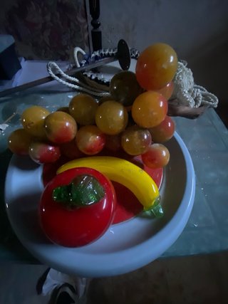 Centro tavola frutta vetro