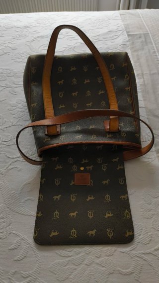 Bolso El Caballo Marrón y Dorado