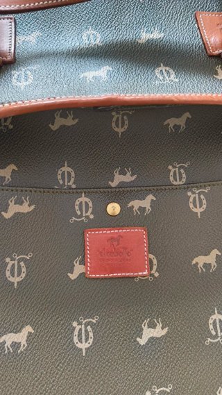 Bolso El Caballo Marrón y Dorado