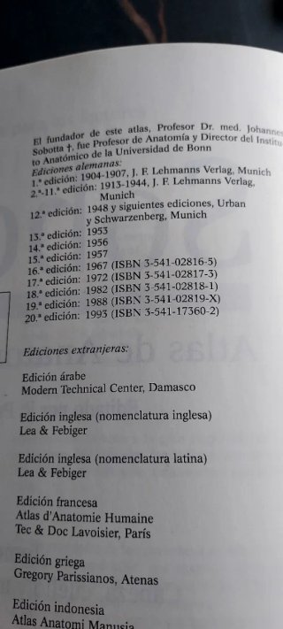 Sobotta Atlas de anatomía humana VOL. 1 Y 2