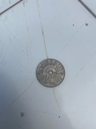 Moneda 25 cts España 1937 II Año Triunfal