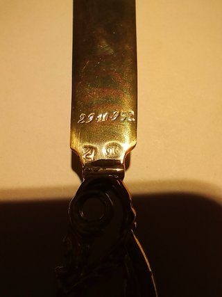 Cuchillo francés plata y oro