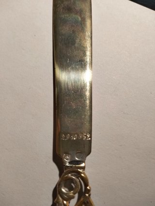 Cuchillo francés plata y oro
