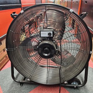 Ventilador Industrial Negro/Plateado