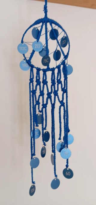 Acchiappasogni blu con numeri