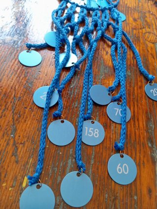 Acchiappasogni blu con numeri