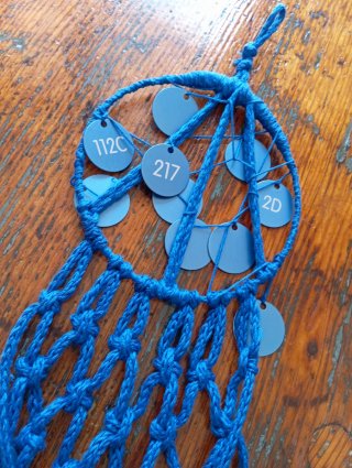 Acchiappasogni blu con numeri