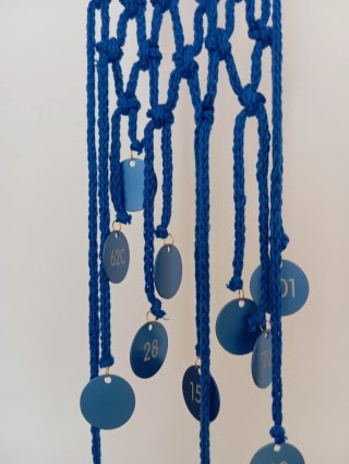 Acchiappasogni blu con numeri