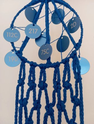 Acchiappasogni blu con numeri