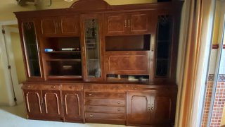 Regalo Mueble de salón de madera y cristal