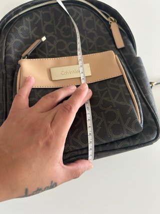 Mochila Calvin Klein Original Marrón y Beige