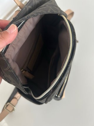 Mochila Calvin Klein Original Marrón y Beige