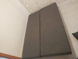 Sofá cama gris tela